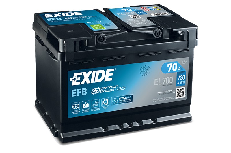 Аккумулятор EXIDE 70Ah 760A обратная полярность(-+)