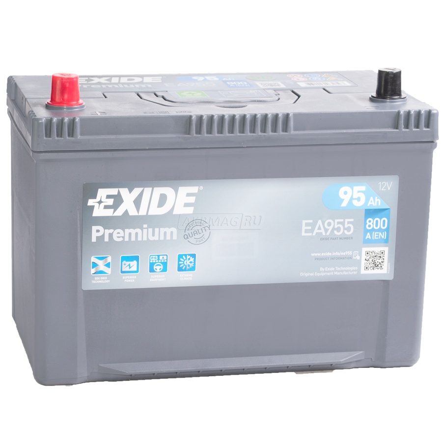 Аккумулятор EXIDE 95Ah 800A прямая полярность(+-)