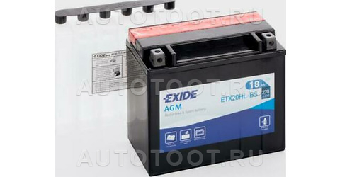 Аккумулятор EXIDE 18Ah 270A обратная полярность(-+) - ETX20HLBS EXIDE для 