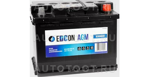Аккумулятор EDCON AGM 60Ah 660A обратная полярность(-+) -   для 