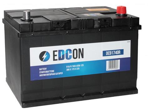 Аккумулятор EDCON 91Ah 740A обратная полярность(-+)