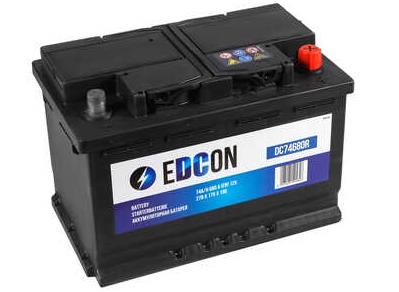 Аккумулятор EDCON 74Ah 680A обратная полярность(-+)