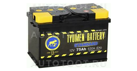 Аккумулятор TYUMEN BATTERY 75Ah 660A обратная полярность (-+) - 6CT75L0 TYUMEN BATTERY для 