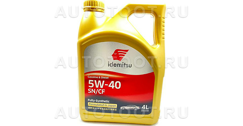 Масло моторное синтетическое IDEMITSU 5W-40 Gasoline & Diesel SN/CF 4л - 30015048746 IDEMITSU для 