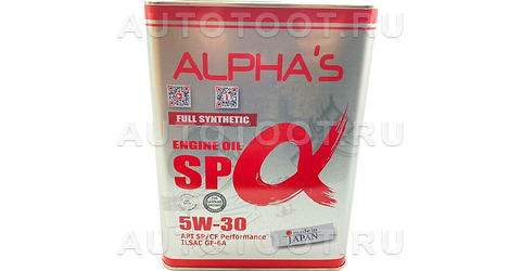 Масло моторное синтетическое 5W-30 SN/GF-5 ALPHAS 4л - 809244 ALPHAS для 