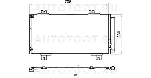 Радиатор кондиционера - STHD773940 SAT для HONDA FIT