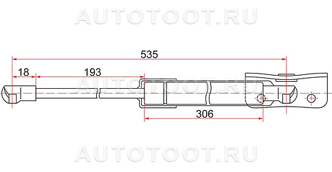Амортизатор крышки багажника правый - ST5802A376 SAT для MITSUBISHI OUTLANDER