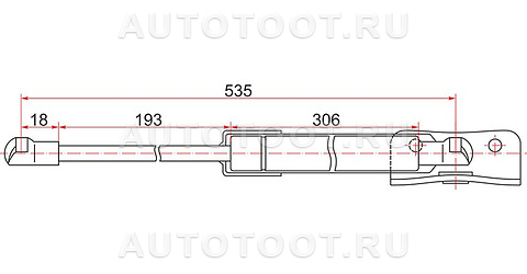 Амортизатор крышки багажника левый - ST5802A375 SAT для MITSUBISHI OUTLANDER