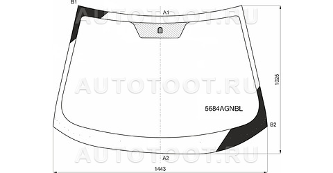 Стекло лобовое в клей - MITT0033 KMK для MITSUBISHI LANCER