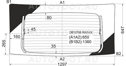 Стекло лобовое - DB10766RWHX XYG для CHEVROLET EPICA