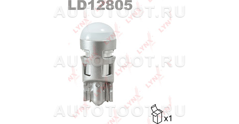 Лампа светодиодная LYNXauto LED W5W 12V 6500K - LD12805 LYNXauto для 