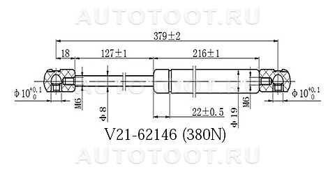 Амортизатор капота - V2162146 JETT  для HONDA HR-V