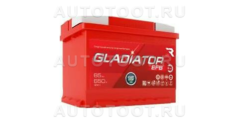 Аккумулятор GLADIATOR 65Ah 650A обратная полярность(-+) - GEF6500 GLADIATOR для 