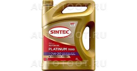 Масло моторное синтетическое Sintec Платинум SAE 0W-20 sp - 600222 Sintec для 