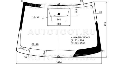 Стекло лобовое - 4164AGNBLV Kmk Glass для HYUNDAI CRETA