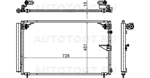 Радиатор кондиционера - STTY713940 SAT для TOYOTA CELSIOR