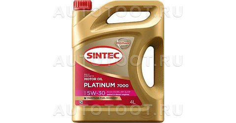 Масло моторное синтетическое Sintec Platinum 7000 5W-30 A5/B5 SL/CF 4л - 600158 SINTEC для 