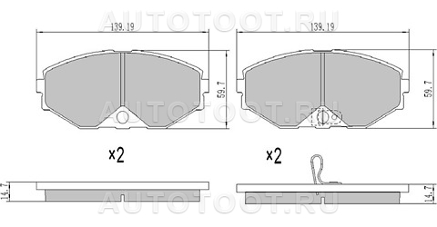 Колодки тормозные передние - WS423500 jeenice для NISSAN GLORIA