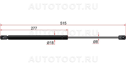 Амортизатор крышки багажника - ST5J6827550B SAT для SKODA FABIA