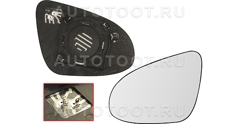 Полотно зеркала левое(сферическое с подогревом) - ST1210109 Sat для TOYOTA COROLLA AXIO, TOYOTA COROLLA FIELDER, TOYOTA AQUA