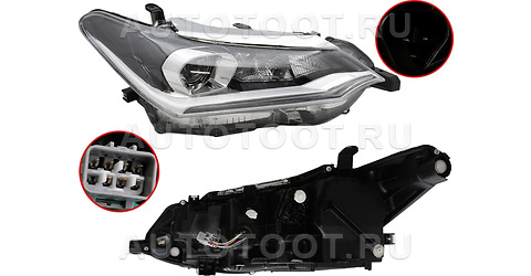Фара правая (комплектация WxB, LED, ДХО) - ST12597CR Sat для TOYOTA COROLLA AXIO, TOYOTA COROLLA FIELDER