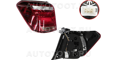 Фонарь задний левый(LED) - ST12598L Sat для TOYOTA COROLLA AXIO