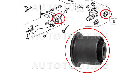 Сайлентблок задней цапфы - ST52210SNAA50U SAT для HONDA CIVIC