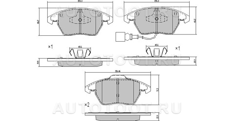 Колодки тормозные передние - FDP7640 Pilenga для VOLKSWAGEN PASSAT, SKODA RAPID