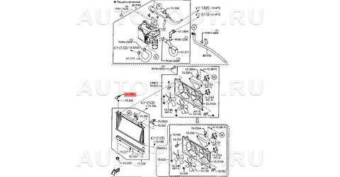 Кронштейн радиатора правый LF17-15-241C -   для MAZDA 6 (ATENZA)