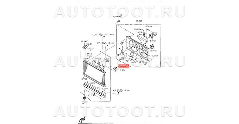 Кронштейн радиатора левый LF1715251C - LF1715251C Mazda для MAZDA 6 (ATENZA)