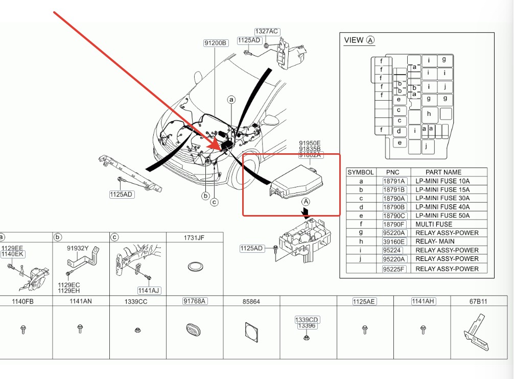 Крышка блока предохранителей