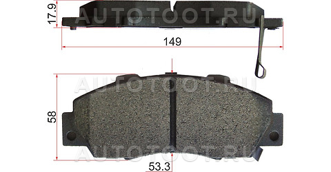 Колодки тормозные передние - ST45022S87A01 Sat для HONDA CR-V, HONDA ODYSSEY