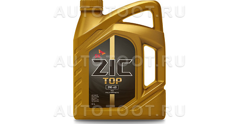 Масло моторное ZIC TOP 0W40 A3/B4 4л синтетическое - Артикул 162611 - Производитель ZIC - Фото, Отзывы, Цены 