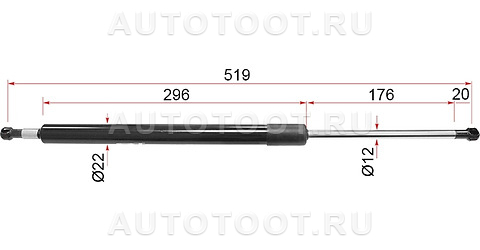 Амортизатор капота Toyota Highlander 10-13 -  для TOYOTA HIGHLANDER