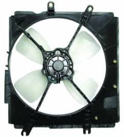 Диффузор радиатора в сборе (рамка+мотор+вентилятор, 1.6L 1.8L MT)