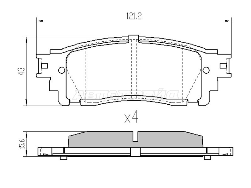 Колодки тормозные задние
