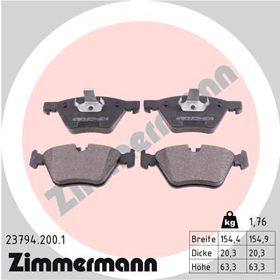 Колодки тормозные дисковые перед BMW E81, E87, E90, E91, E92 1.8, 2.0, 2.5, 3.0D, 1.8, 2.0, 2.5, 3.0 05- 237942001 zimmermann – купить в Омске. Цены, характеристики, фото в интернет-магазине autotoot.ru