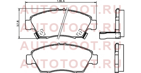 Колодки тормозные перед HONDA CIVIC EU/ES 01-06 EK1/3/4 EJ9 95-01 FIT GD# 02-08 an376wk akebono – купить в Омске. Цены, характеристики, фото в интернет-магазине autotoot.ru