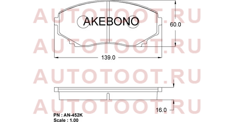 Колодки тормозные перед MAZDA CX7/9 06-13/MPV -06/MITSUBISHI PAJERO SPORT 15- an452k akebono – купить в Омске. Цены, характеристики, фото в интернет-магазине autotoot.ru