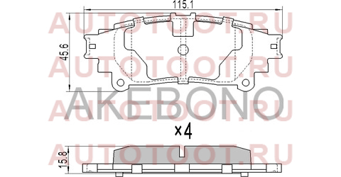 Колодки тормозные зад LEXUS RX350/450 08-/HIGHLANDER 13-/PRIUS ZVW40 an765k akebono – купить в Омске. Цены, характеристики, фото в интернет-магазине autotoot.ru