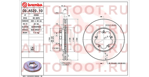 Диск тормозной перед FORD TRANSIT 06- 09a52910 brembo – купить в Омске. Цены, характеристики, фото в интернет-магазине autotoot.ru