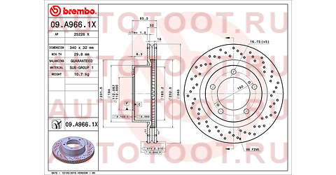 Диск тормозной перед перфорированный TOYOTA LAND CRUISER 200/LEXUS LX570 07-15 09a9661x brembo – купить в Омске. Цены, характеристики, фото в интернет-магазине autotoot.ru