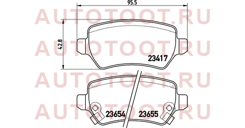 Колодки тормозные зад LADA X-RAY/OPEL ASTRA G 98-05/H 05-/CORSA C 03-06/ZAFIRA A/B 99- p59038 brembo – купить в Омске. Цены, характеристики, фото в интернет-магазине autotoot.ru