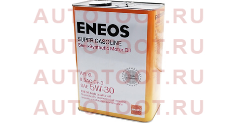 Масло моторное полусинтетическое ENEOS Super Gasoline 5W-30 SL, GF-3 4л oil1361 eneos – купить в Омске. Цены, характеристики, фото в интернет-магазине autotoot.ru