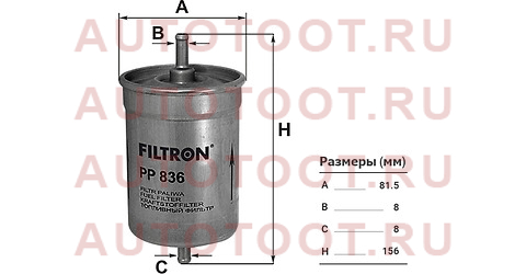 Фильтр топливный AUDI A3 00-/SKODA OCTAVIA 96-/VOLKSWAGEN GOLF 97-05 pp836 filtron – купить в Омске. Цены, характеристики, фото в интернет-магазине autotoot.ru