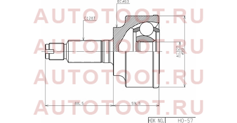 HONDA Accord 03->/CR-V 01-06/Odyssey ho057 hdk – купить в Омске. Цены, характеристики, фото в интернет-магазине autotoot.ru