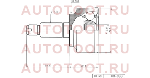 Шрус наружный HONDA CR-V KA24A RE3/4/AT 06-/CIVIC FD2 K20A 6MT 07- ho066 hdk – купить в Омске. Цены, характеристики, фото в интернет-магазине autotoot.ru