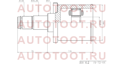 Шрус внутренний LH/RH TOYOTA FORTUNER GGN155/165/GUN15#/HILUX GGN1## 1GDFTV 16- into44 hdk – купить в Омске. Цены, характеристики, фото в интернет-магазине autotoot.ru