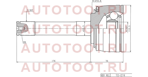 Шрус наружный FR TOYOTA LAND CRUISER 100/LEXUS LX470 2UZFE/1HDFTE 98- to074 hdk – купить в Омске. Цены, характеристики, фото в интернет-магазине autotoot.ru