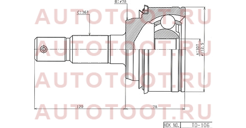 Шрус наружный TOYOTA LAND CRUISER UZJ200 07-/LX570 07- to106 hdk – купить в Омске. Цены, характеристики, фото в интернет-магазине autotoot.ru